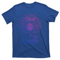 Virgo Queen Black Queen Birthday Funny Gift Zodiac Funny Gift T-Shirt