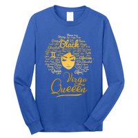 Virgo Queen Black Queen Birthday Funny Gift Zodiac Gift Long Sleeve Shirt