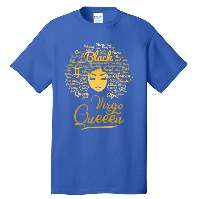 Virgo Queen Black Queen Birthday Funny Gift Zodiac Gift Tall T-Shirt