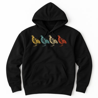 Vintage Quail Bird 60s 70s Quail Hoodie