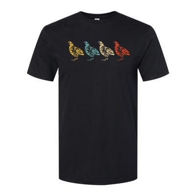 Vintage Quail Bird 60s 70s Quail Softstyle CVC T-Shirt