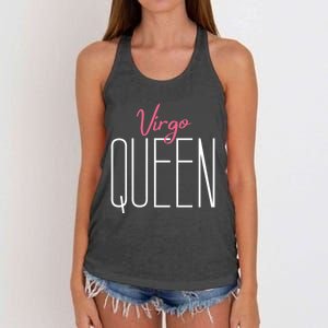 Virgo Queen / Classy Virgo Sign Birthday Astrology Gift Women's Knotted Racerback Tank