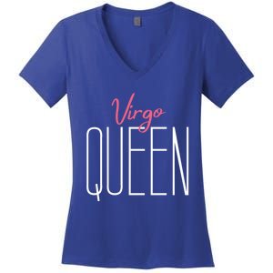 Virgo Queen / Classy Virgo Sign Birthday Astrology Gift Women's V-Neck T-Shirt