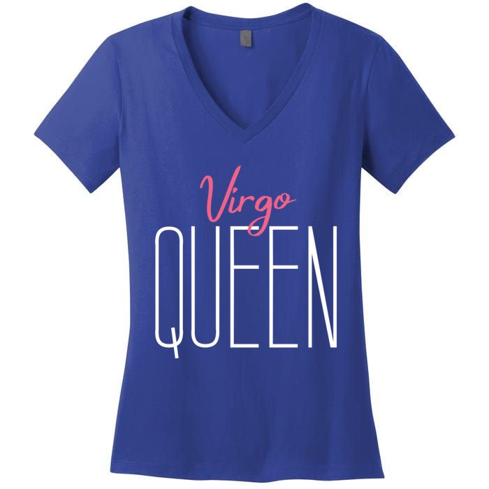 Virgo Queen / Classy Virgo Sign Birthday Astrology Gift Women's V-Neck T-Shirt