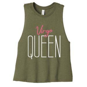 Virgo Queen / Classy Virgo Sign Birthday Astrology Gift Women's Racerback Cropped Tank