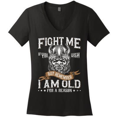 Viking Quote Celtic Symbols Nordic Culture Women's V-Neck T-Shirt