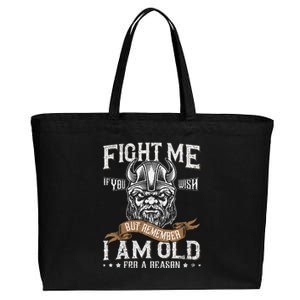 Viking Quote Celtic Symbols Nordic Culture Cotton Canvas Jumbo Tote