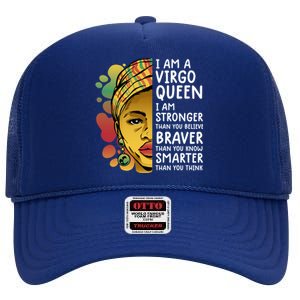 Virgo Queen Cute Gift Astrology Zodiac Virgo Gift High Crown Mesh Back Trucker Hat