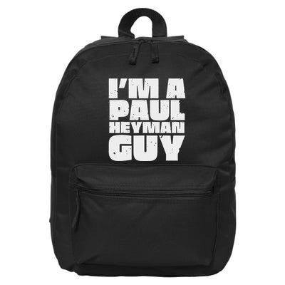 Vintage Quote Im A Paul Meme Heyman Guy Funny Retro Basic 16 in Basic Backpack