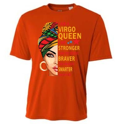 Virgo Queen I Am Stronger Birthday Gift For Virgo Zodiac Cooling Performance Crew T-Shirt