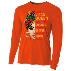 Virgo Queen I Am Stronger Birthday Gift For Virgo Zodiac Cool Gift Cooling Performance Long Sleeve Crew