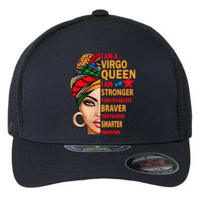 Virgo Queen I Am Stronger Birthday Gift For Virgo Zodiac Cool Gift Flexfit Unipanel Trucker Cap