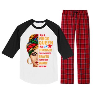 Virgo Queen I Am Stronger Birthday Gift For Virgo Zodiac Cool Gift Raglan Sleeve Pajama Set