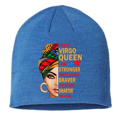 Virgo Queen I Am Stronger Birthday Gift For Virgo Zodiac Cool Gift Sustainable Beanie