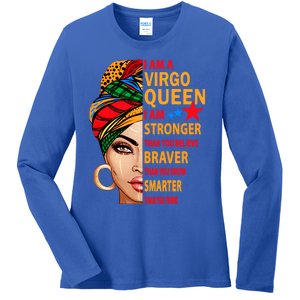 Virgo Queen I Am Stronger Birthday Gift For Virgo Zodiac Cool Gift Ladies Long Sleeve Shirt