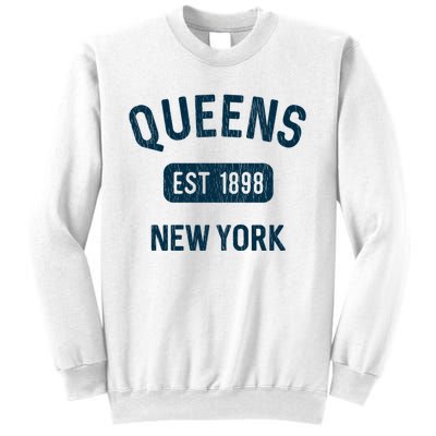 Vintage Queens Ny Nyc Gifts Souvenir Queens Est 1898 Sweatshirt