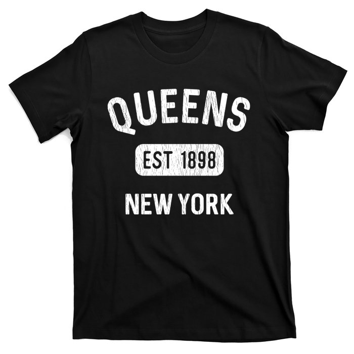 Vintage Queens Ny Nyc Gifts Souvenir Queens Est 1898 T-Shirt