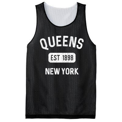 Vintage Queens Ny Nyc Gifts Souvenir Queens Est 1898 Mesh Reversible Basketball Jersey Tank