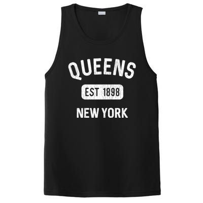 Vintage Queens Ny Nyc Gifts Souvenir Queens Est 1898 PosiCharge Competitor Tank