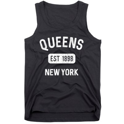 Vintage Queens Ny Nyc Gifts Souvenir Queens Est 1898 Tank Top