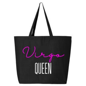 Virgo Queen Pink Writing / Funny Zodiac Virgo Birthday Great Gift 25L Jumbo Tote