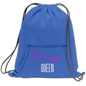 Virgo Queen Pink Writing / Funny Zodiac Virgo Birthday Great Gift Sweatshirt Cinch Pack Bag