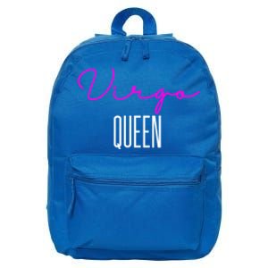 Virgo Queen Pink Writing / Funny Zodiac Virgo Birthday Great Gift 16 in Basic Backpack