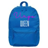 Virgo Queen Pink Writing / Funny Zodiac Virgo Birthday Great Gift 16 in Basic Backpack