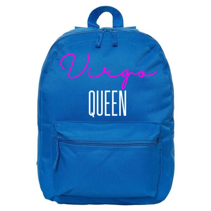 Virgo Queen Pink Writing / Funny Zodiac Virgo Birthday Great Gift 16 in Basic Backpack