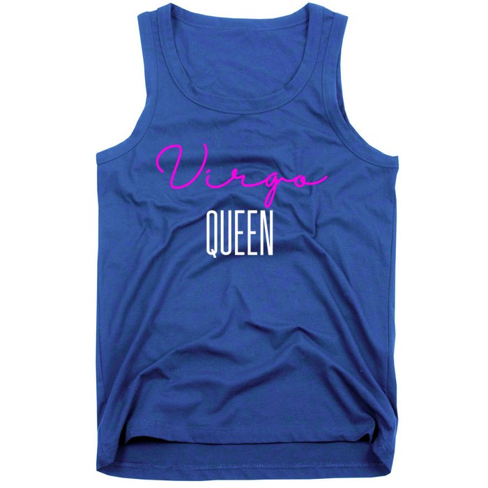 Virgo Queen Pink Writing / Funny Zodiac Virgo Birthday Great Gift Tank Top