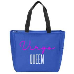 Virgo Queen Pink Writing / Funny Zodiac Virgo Birthday Great Gift Zip Tote Bag