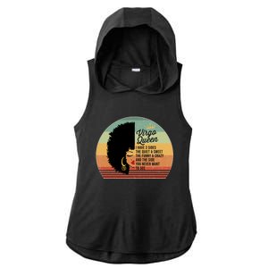 Virgo Queen Personality Qualities Melanin Great Gift Ladies PosiCharge Tri-Blend Wicking Draft Hoodie Tank