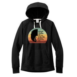 Virgo Queen Personality Qualities Melanin Great Gift Women's Fleece Hoodie