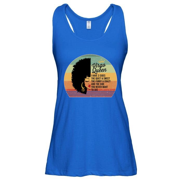 Virgo Queen Personality Qualities Melanin Great Gift Ladies Essential Flowy Tank