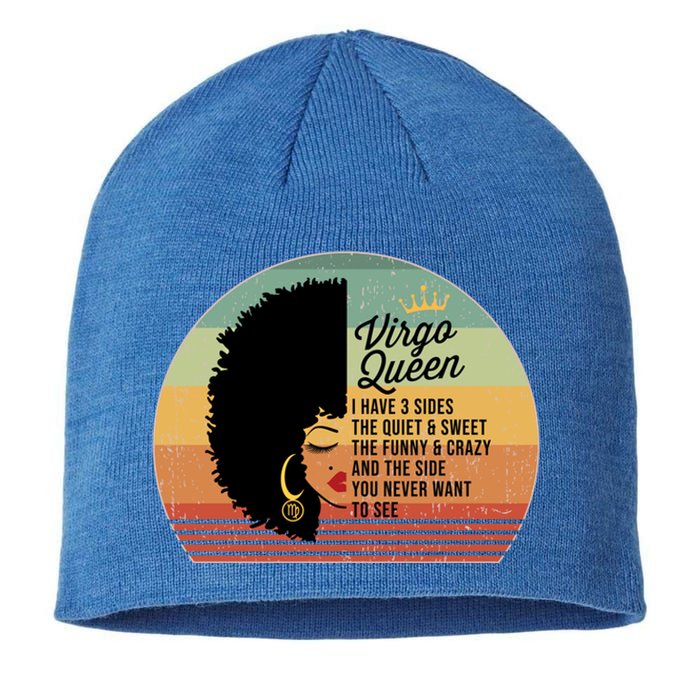 Virgo Queen Personality Qualities Melanin Great Gift Sustainable Beanie