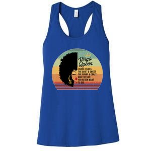 Virgo Queen Personality Qualities Melanin Great Gift Women's Racerback Tank