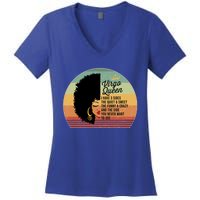 Virgo Queen Personality Qualities Melanin Great Gift Women's V-Neck T-Shirt