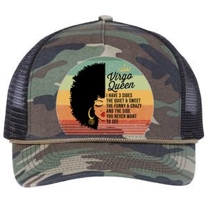 Virgo Queen Personality Qualities Melanin Great Gift Retro Rope Trucker Hat Cap