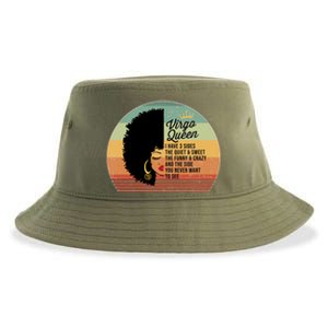 Virgo Queen Personality Qualities Melanin Great Gift Sustainable Bucket Hat