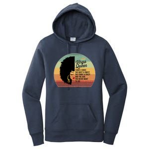 Virgo Queen Personality Qualities Melanin Great Gift Women's Pullover Hoodie