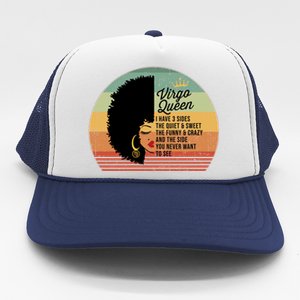 Virgo Queen Personality Qualities Melanin Great Gift Trucker Hat