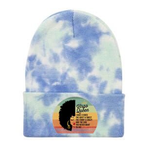 Virgo Queen Personality Qualities Melanin Great Gift Tie Dye 12in Knit Beanie