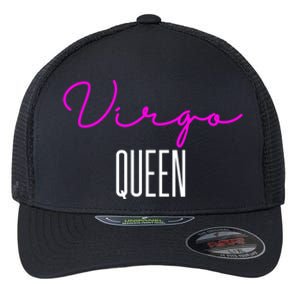 Virgo Queen Pink Writing / Funny Zodiac Virgo Birthday Cute Gift Flexfit Unipanel Trucker Cap