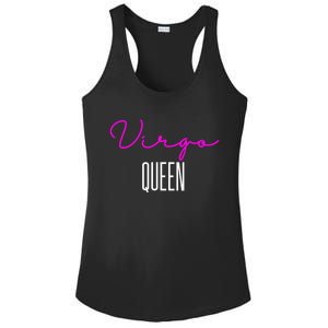 Virgo Queen Pink Writing / Funny Zodiac Virgo Birthday Cute Gift Ladies PosiCharge Competitor Racerback Tank