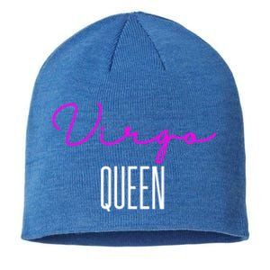 Virgo Queen Pink Writing / Funny Zodiac Virgo Birthday Cute Gift Sustainable Beanie