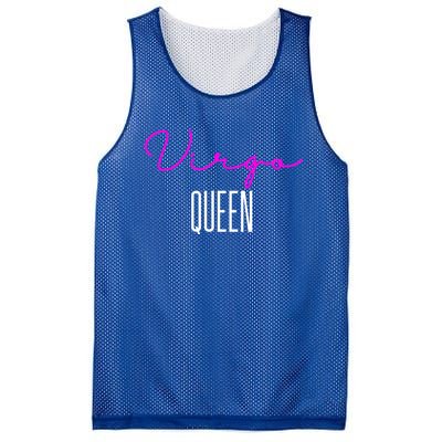 Virgo Queen Pink Writing / Funny Zodiac Virgo Birthday Cute Gift Mesh Reversible Basketball Jersey Tank