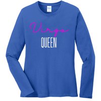 Virgo Queen Pink Writing / Funny Zodiac Virgo Birthday Cute Gift Ladies Long Sleeve Shirt