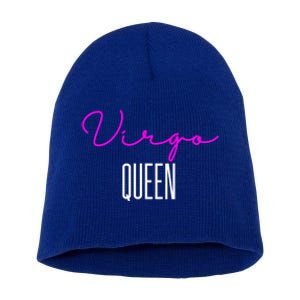 Virgo Queen Pink Writing / Funny Zodiac Virgo Birthday Cute Gift Short Acrylic Beanie