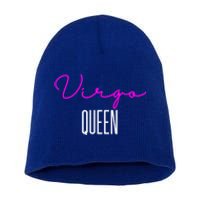 Virgo Queen Pink Writing / Funny Zodiac Virgo Birthday Cute Gift Short Acrylic Beanie