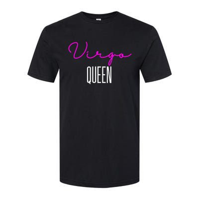 Virgo Queen Pink Writing / Funny Zodiac Virgo Birthday Cute Gift Softstyle® CVC T-Shirt